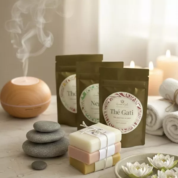 Coffret de Noêl Angie.s avec savons artisanaux et thés les Secrets de Yoli, édition limitée bine -être