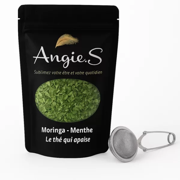 Infusion Moringa Menthe – fraîcheur détox & boule à thé offerte